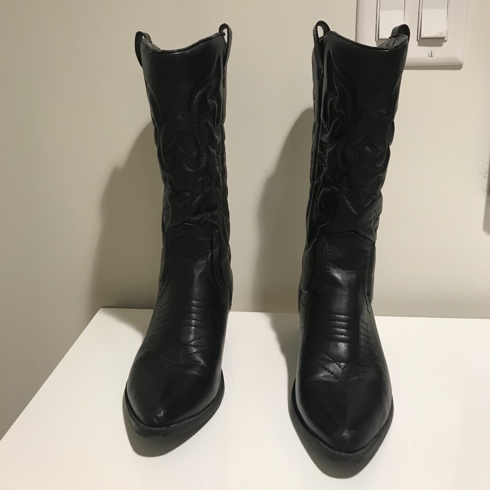 Cowboy Western Black Boots